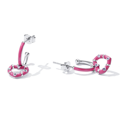 Minimalist Heart Hoop Earrings