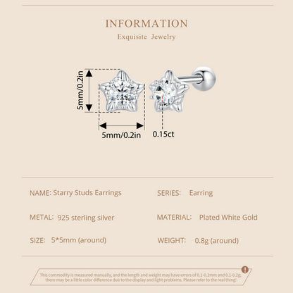Spiral Ball Moissanite Studs (Star)