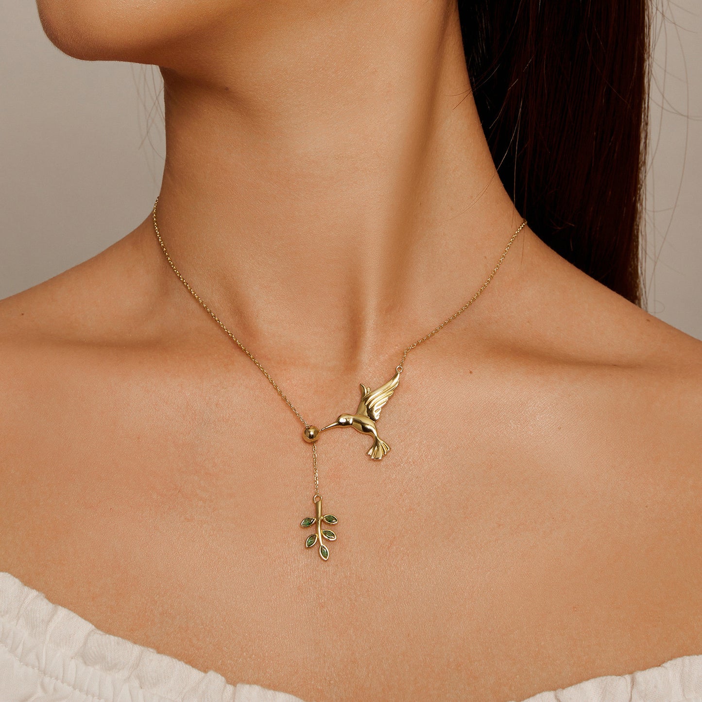 Hummingbird Greeting Sterling Silver Necklace
