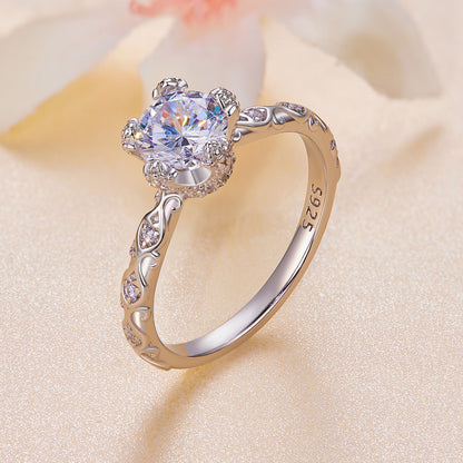 Crown Design Moissanite Ring
