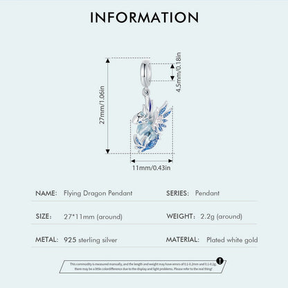 Flying Dragon Pendant Charm