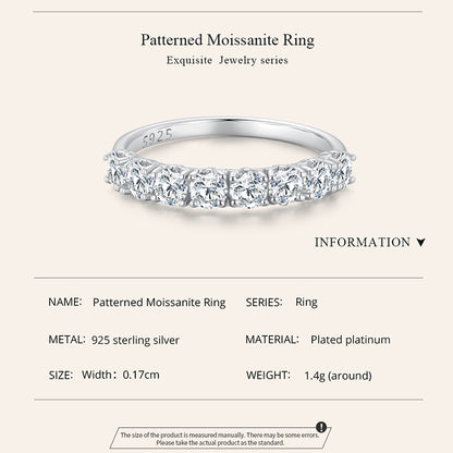 Patterned Moissanite Ring