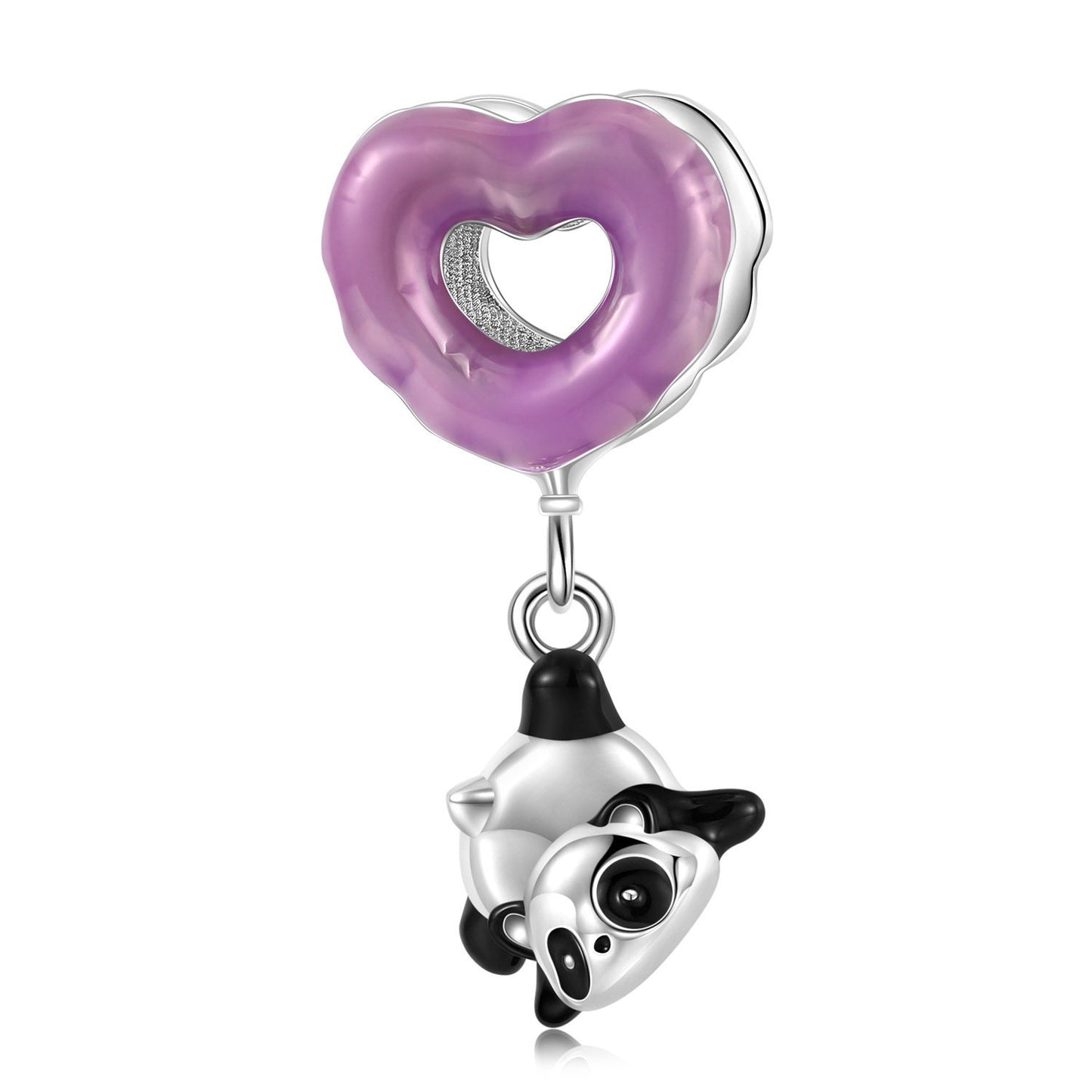 Love Balloon Panda Charm