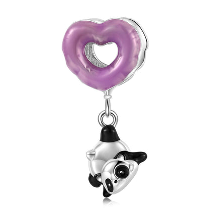 Love Balloon Panda Charm