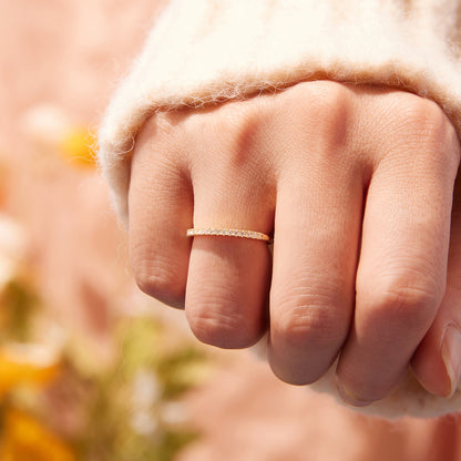 Half Eternity Moissanite Engagement Ring