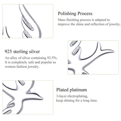 Spring Swallow Hoop Earrings