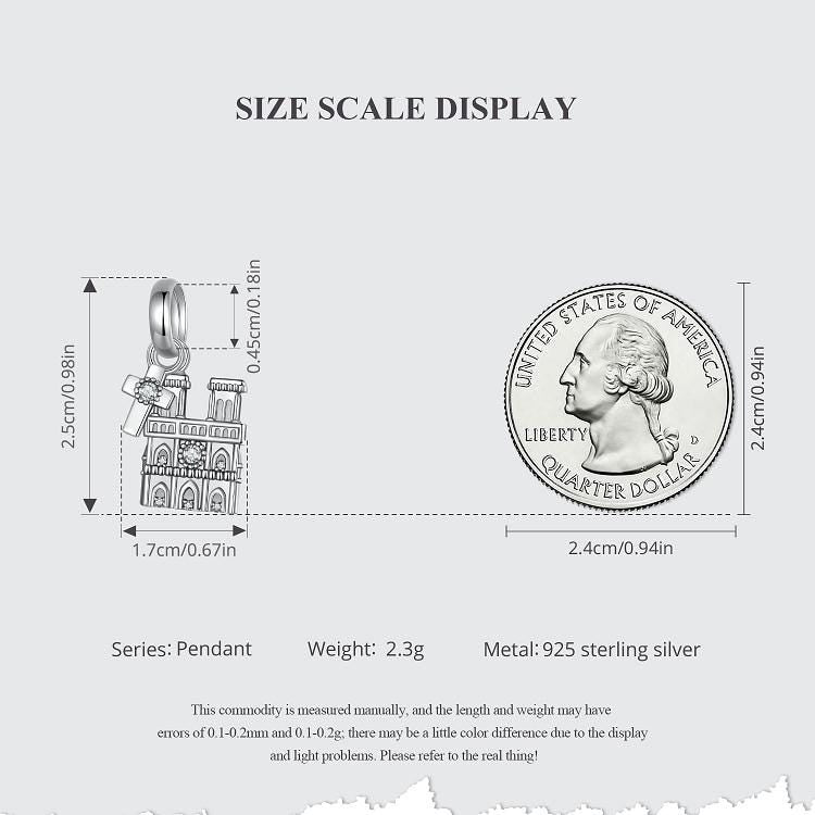 Notre Dame de Paris Pendant Charm