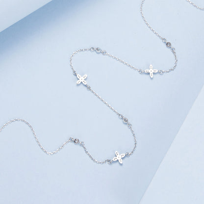 Floral Motif Neck Chain Necklace