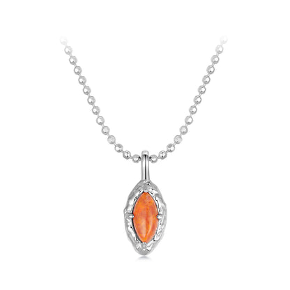 Fiery Opal Strand Necklace