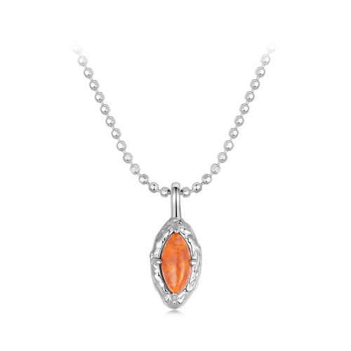 Fiery Opal Strand Necklace