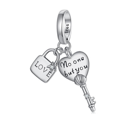 Key Lock Pendant Charm