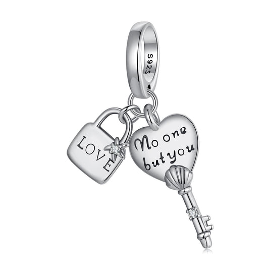 Key Lock Pendant Charm