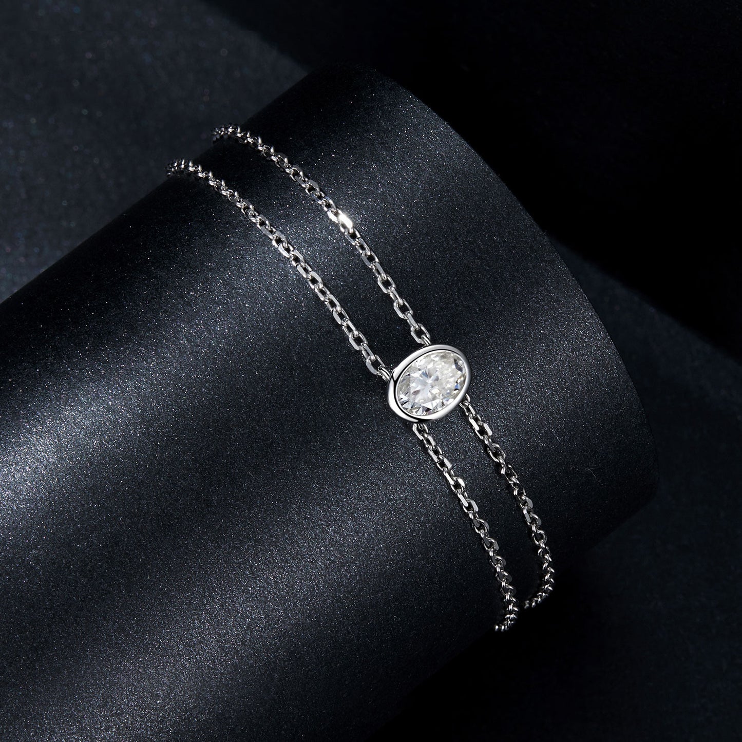 1ct Double-Layer Moissanite Bracelet
