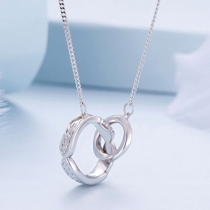 Mobius Double Hoop Necklace
