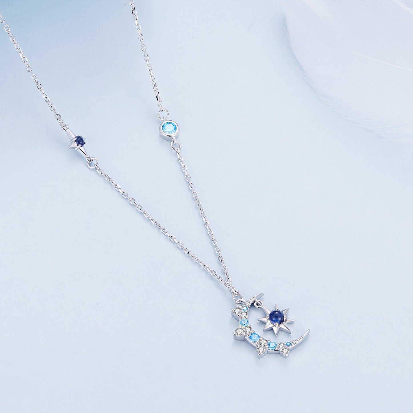 Crescent Moon Burst Necklace