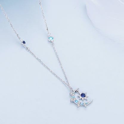 Crescent Moon Burst Necklace