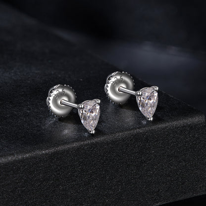 Teardrop Moissanite Studs