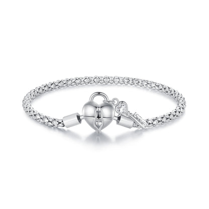 Heart Lock & Key Basic Bracelet