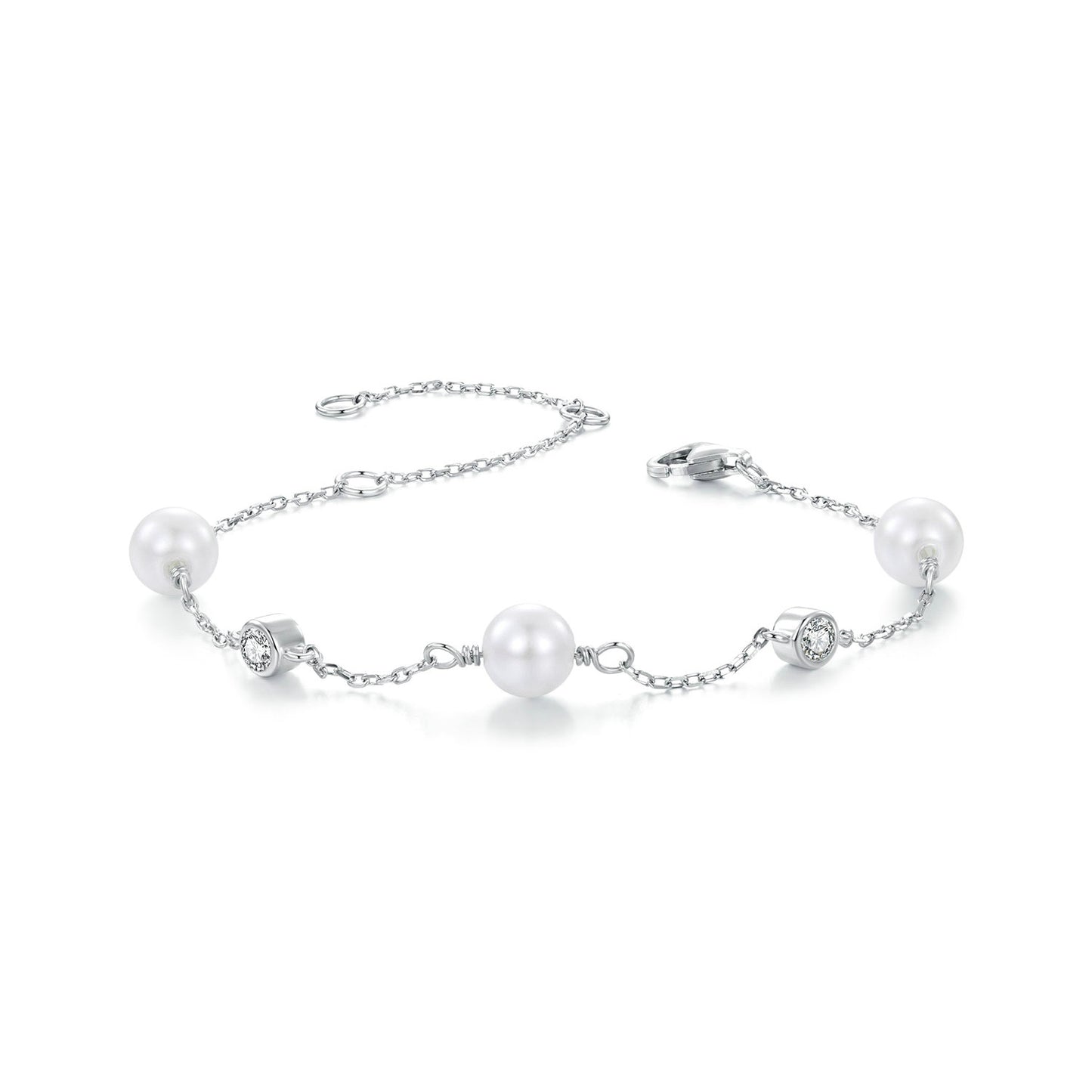 Ocean Rhythm 0.1ct Moissanite Bracelet