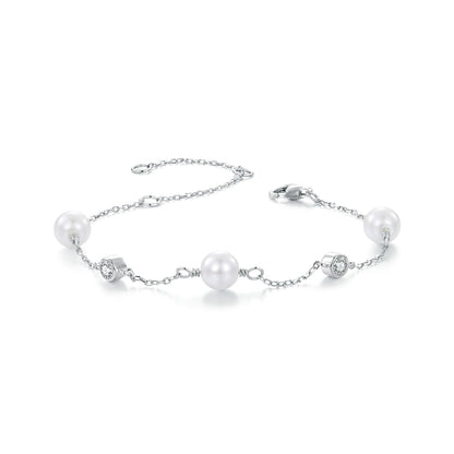 Ocean Rhythm 0.1ct Moissanite Bracelet