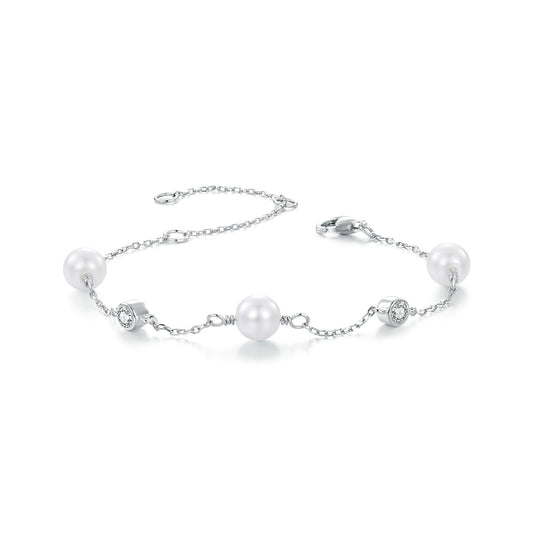 Ocean Rhythm 0.1ct Moissanite Bracelet