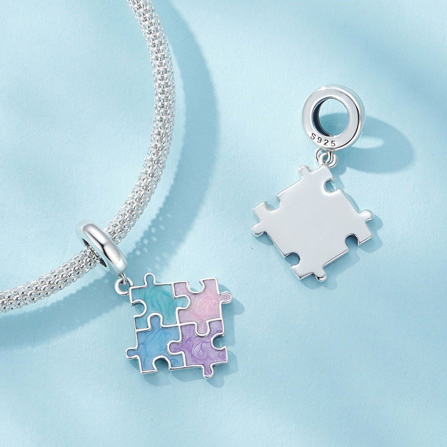 Jigsaw Puzzle Pendant Charm