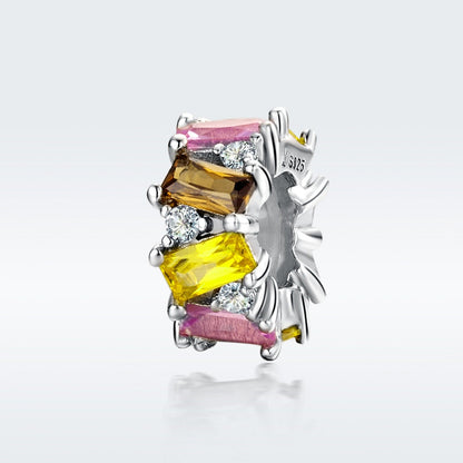 Colorful Zircom Spacer Charm