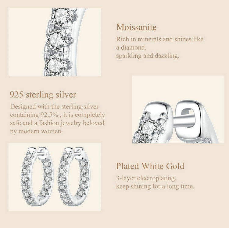 Glimmering Moissanite Ear Climbers