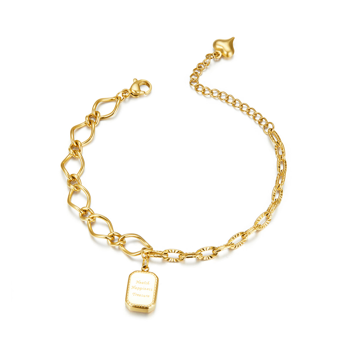 Asymmetrical Geometric Chain Bracelet