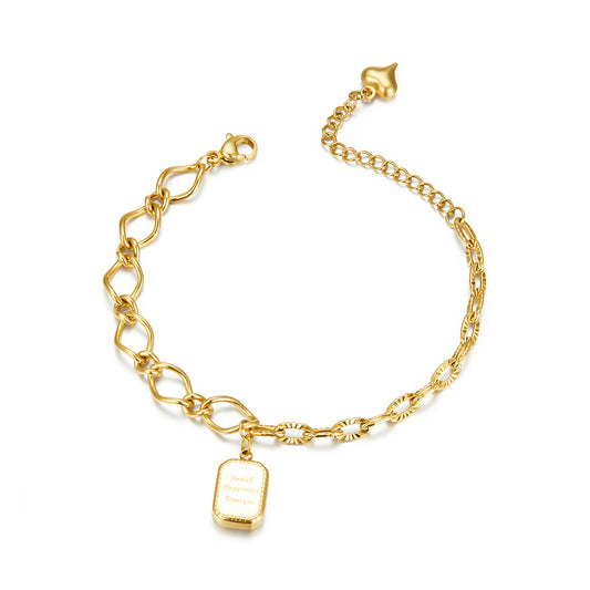 Asymmetrical Geometric Chain Bracelet