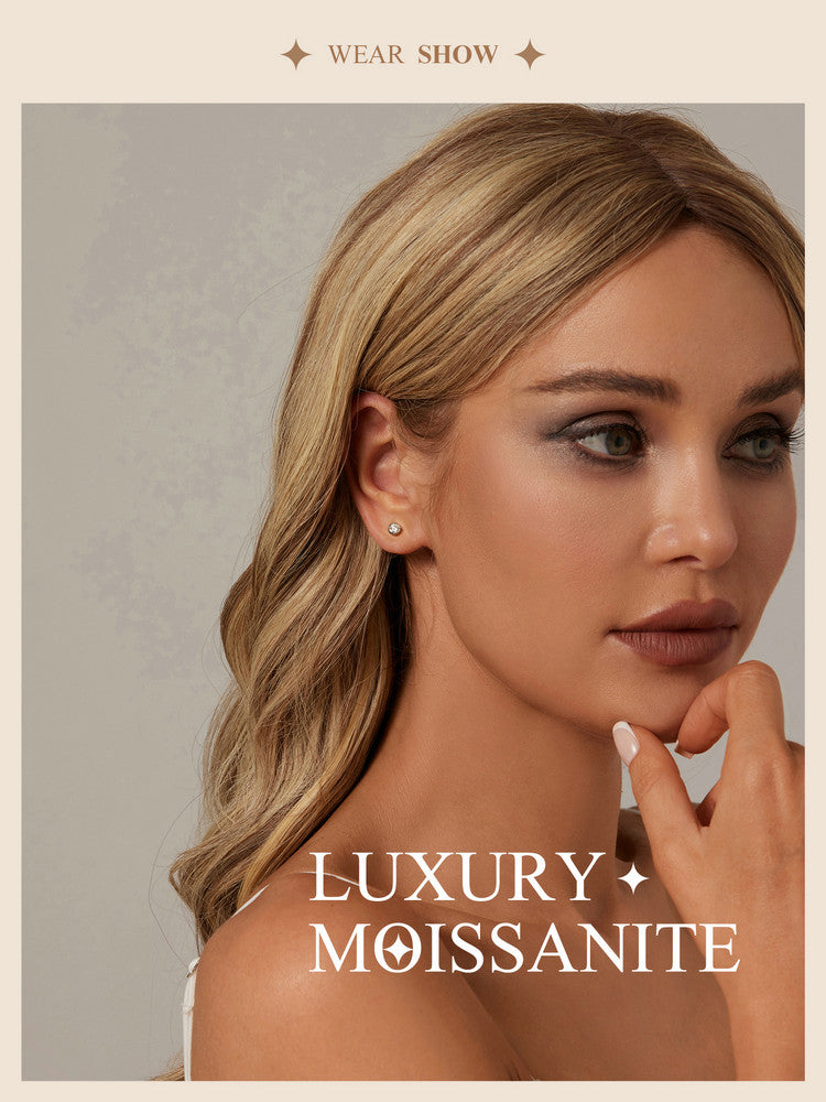 Refined Moissanite Studs