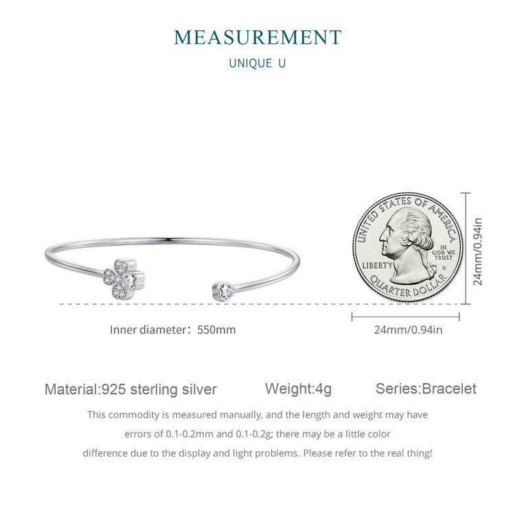 Clover Open Bangle