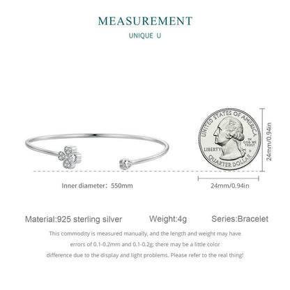 Clover Open Bangle