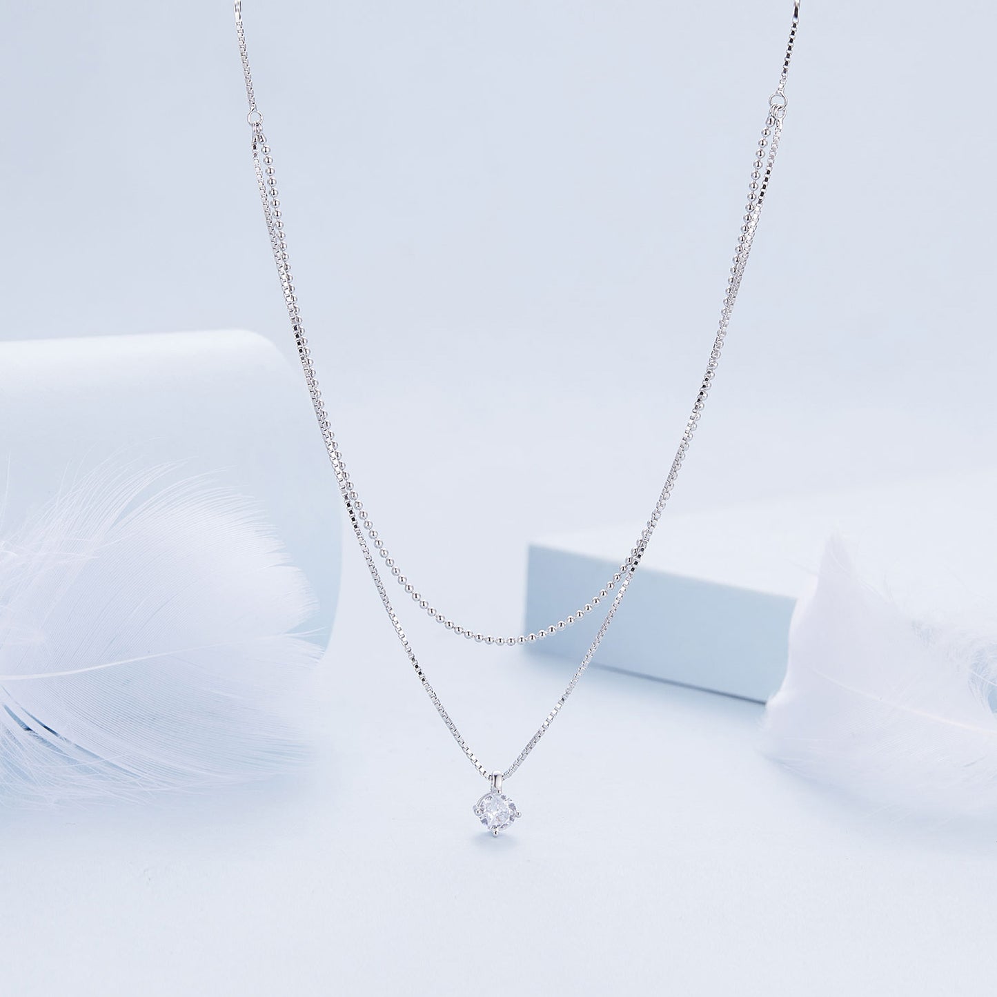 Sparkling Double-Layer Necklace