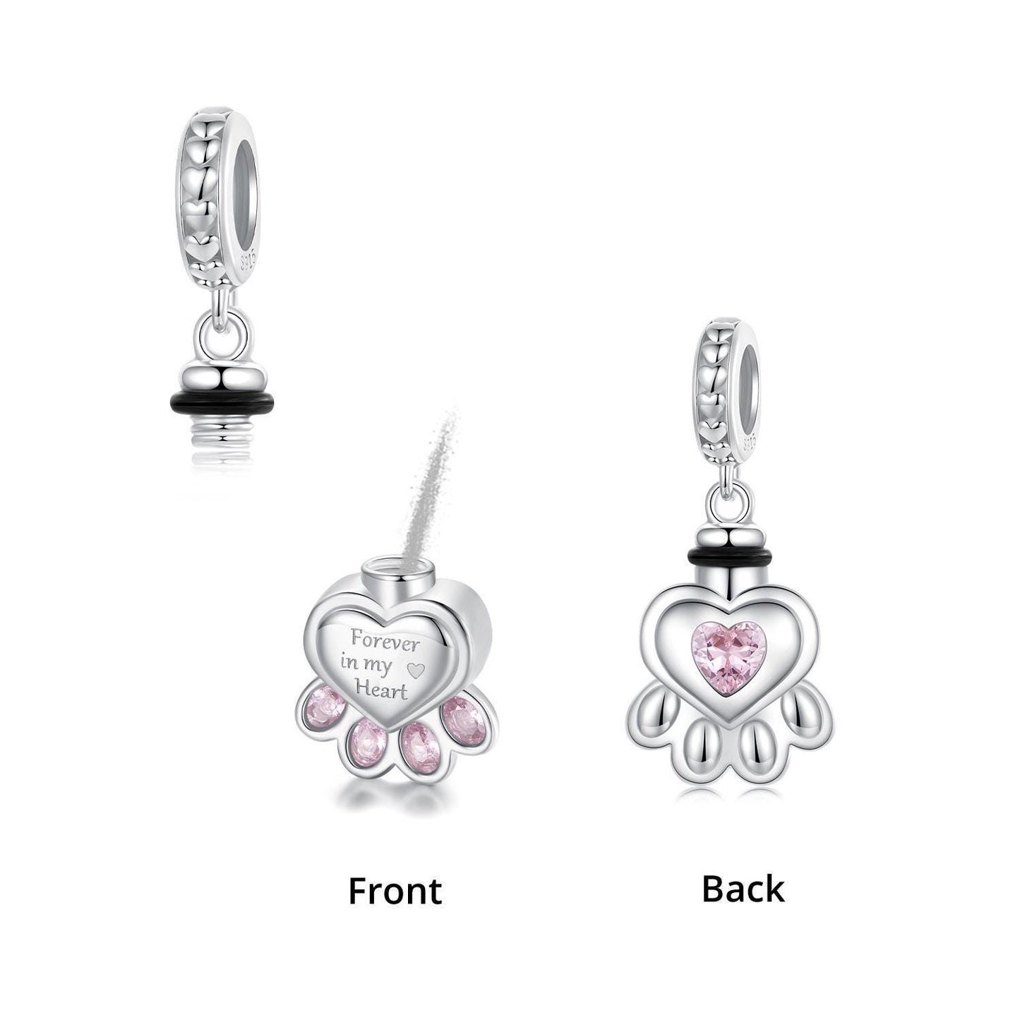 Pet Memorial Urn Ashes Pendant Charm