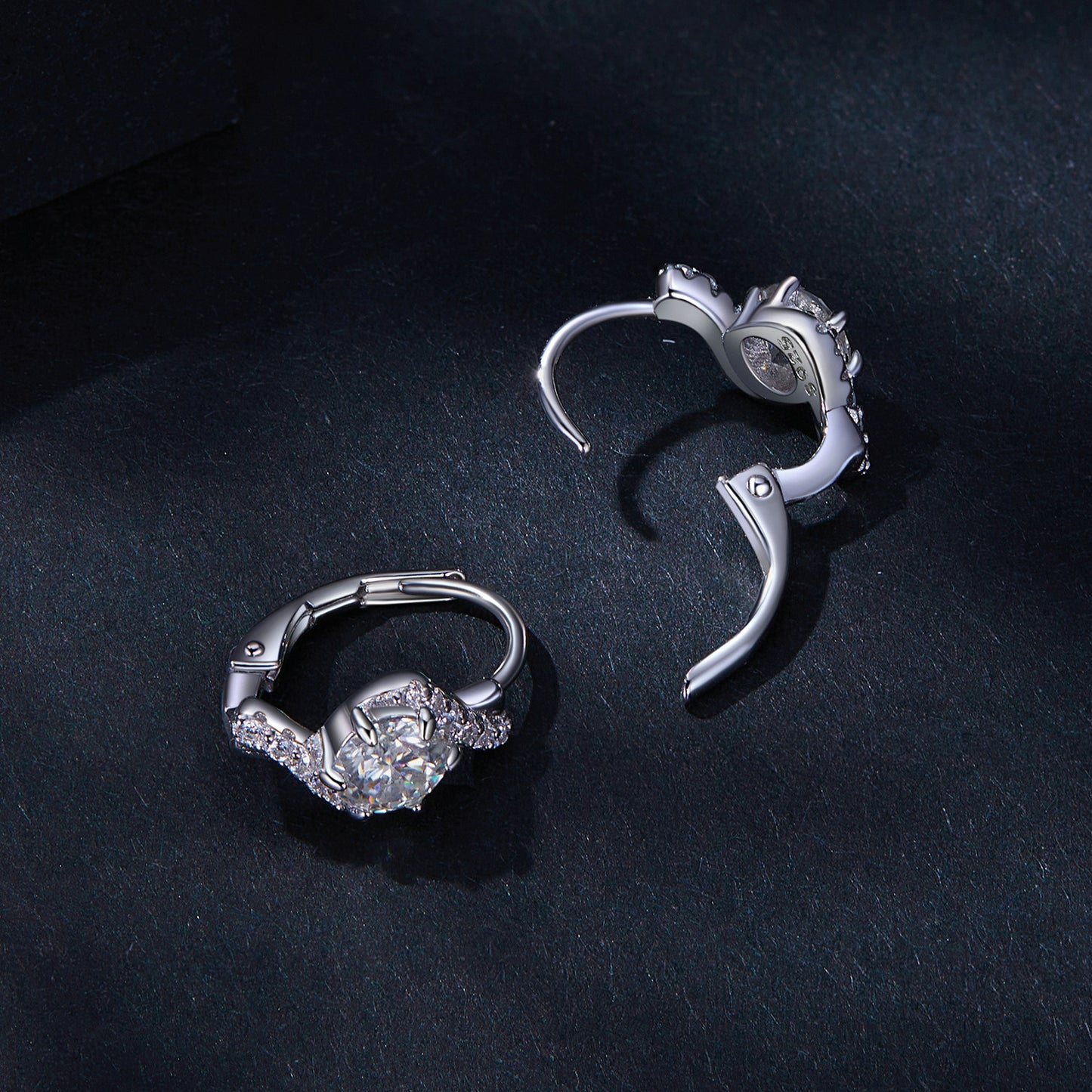 0.5ct Moissanite Spring Ear Climbers