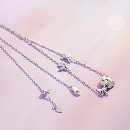 Adjustable Viola Flower Necklace