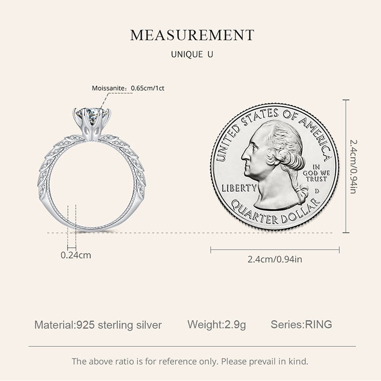 1 Carat Moissanite Ring