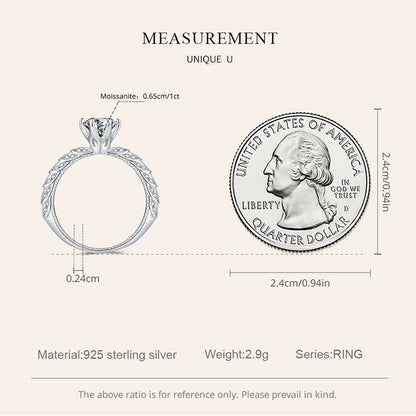 1 Carat Moissanite Ring