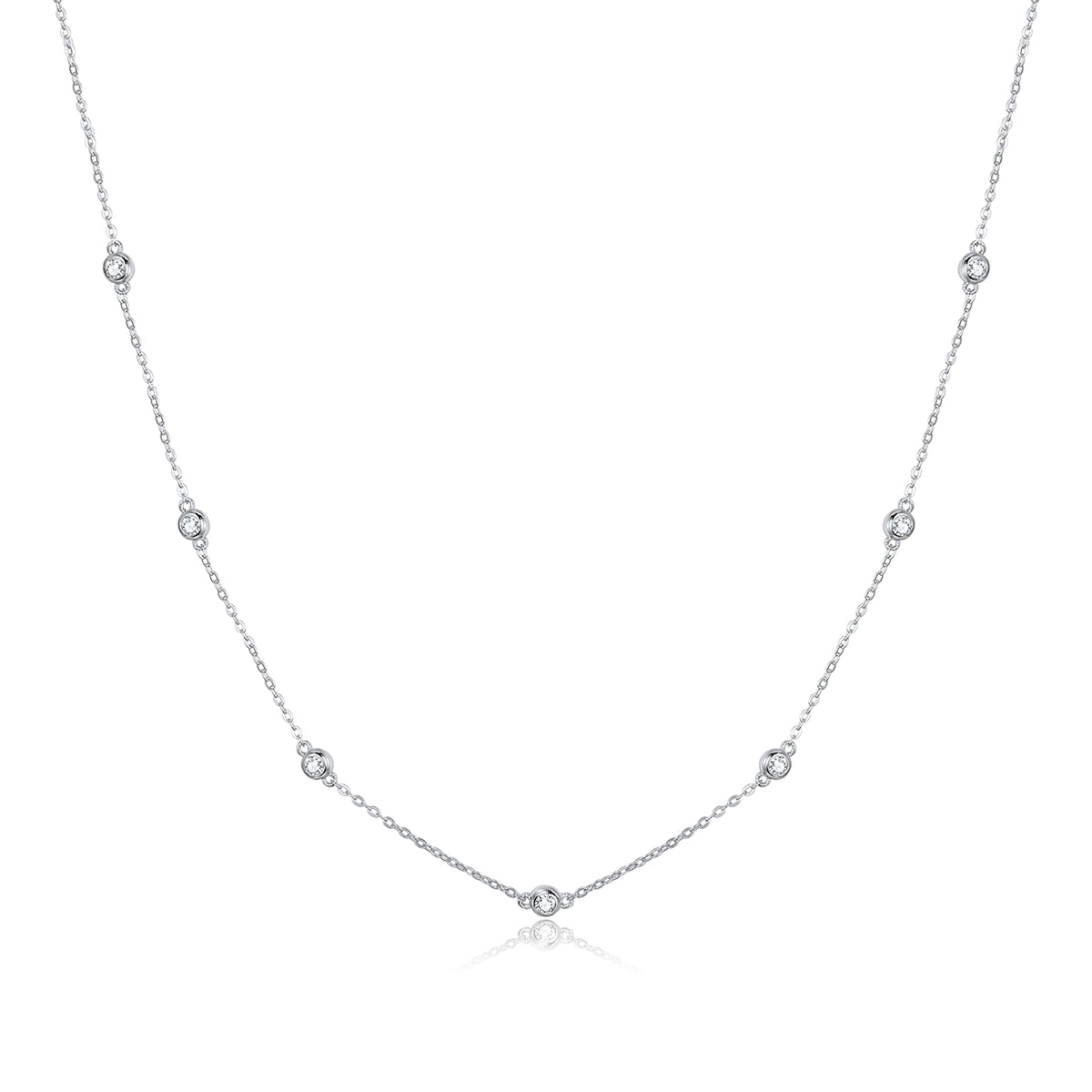 Simple CZ Pendant Necklace