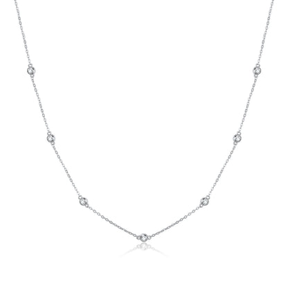 Simple CZ Pendant Necklace