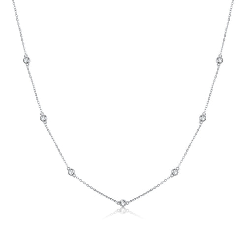 Simple CZ Pendant Necklace