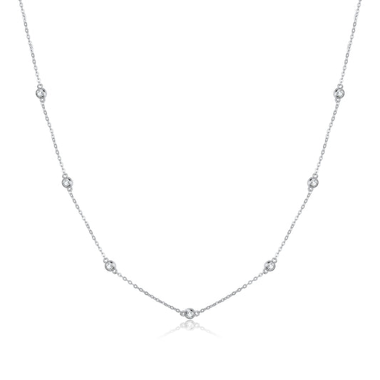 Simple CZ Pendant Necklace