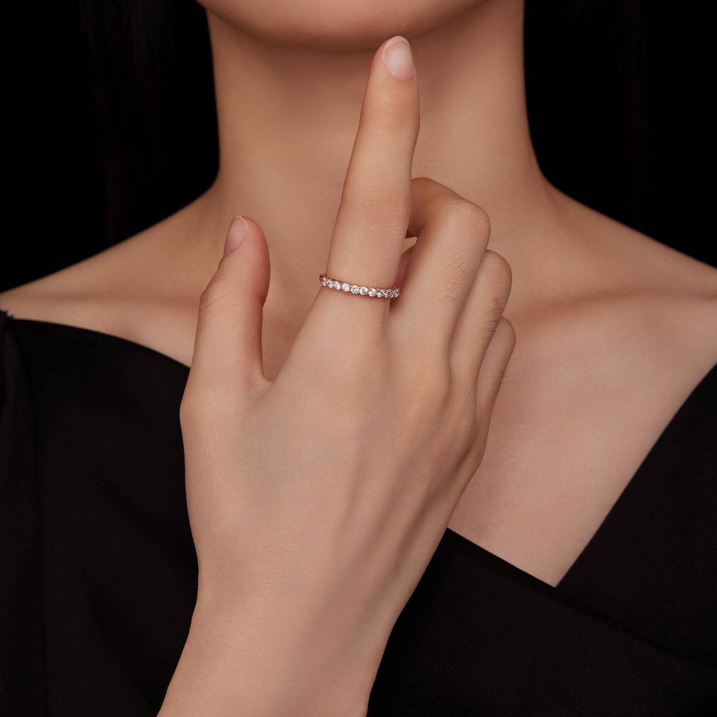 Solo Moissanite Ring