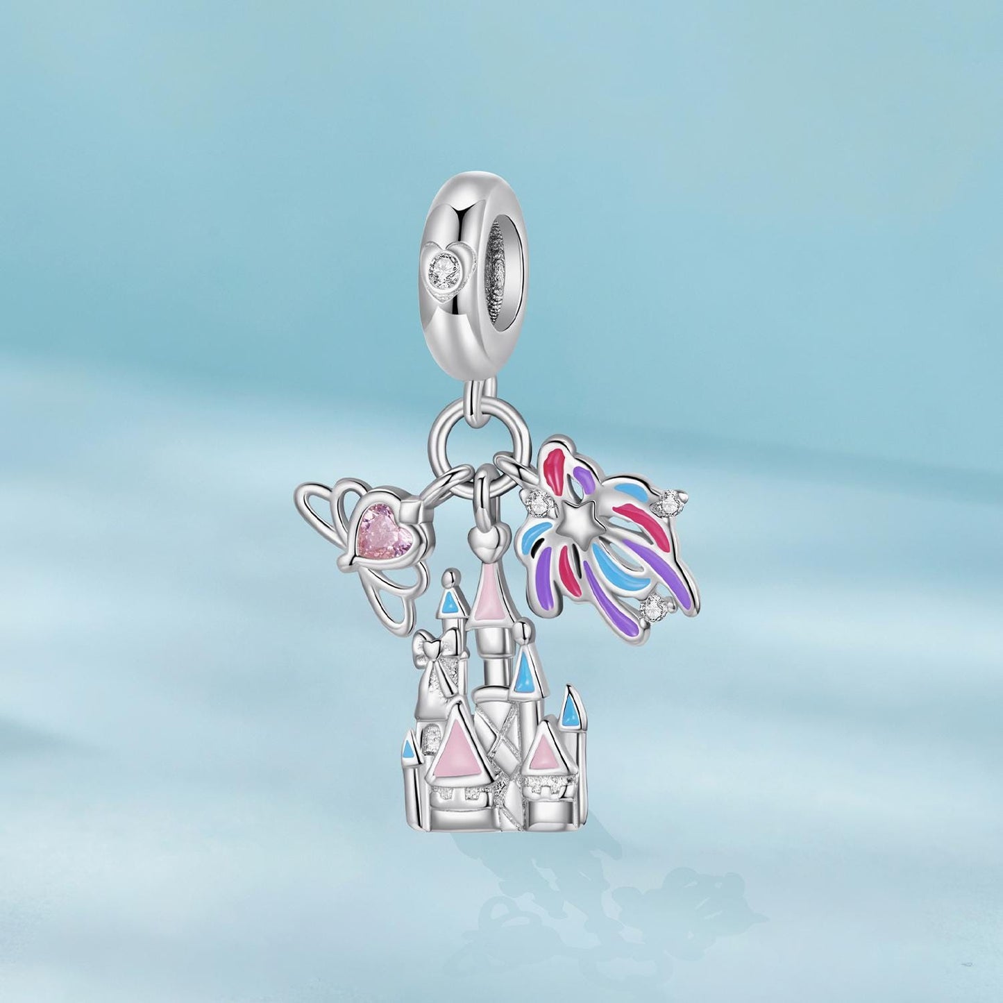 Fireworks Castle Pendant Charm