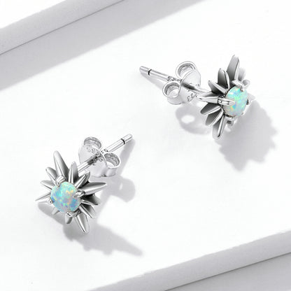 Opal Star Stud Earrings