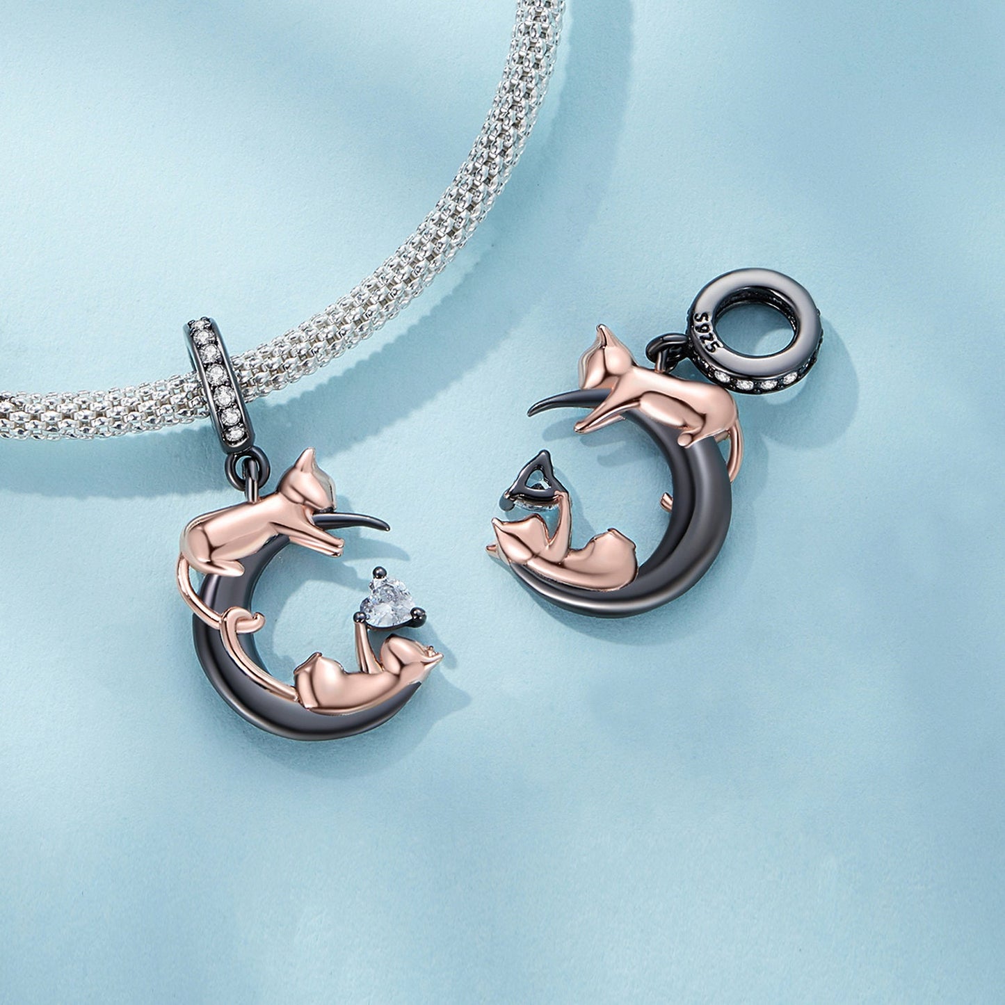 Playful Cat Pendant Charm