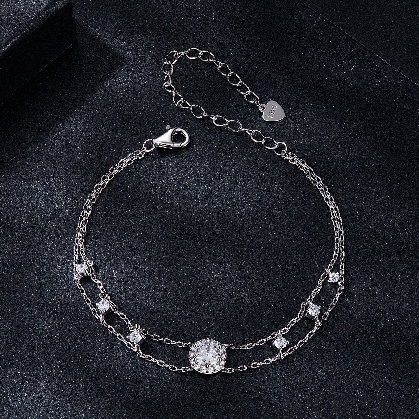 Shimmering Double-Layer Moissanite Bracelet