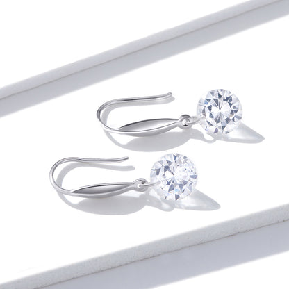 Single Zircon Stud Earrings
