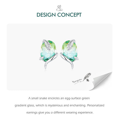 Compact Snake Stud Earrings